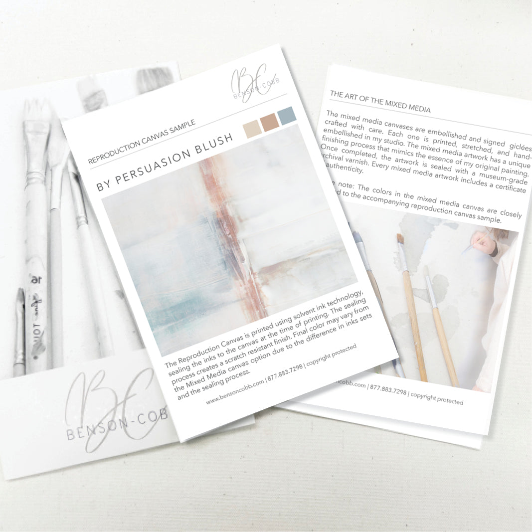 By Persuasion in Blush No.2 Canvas Sample