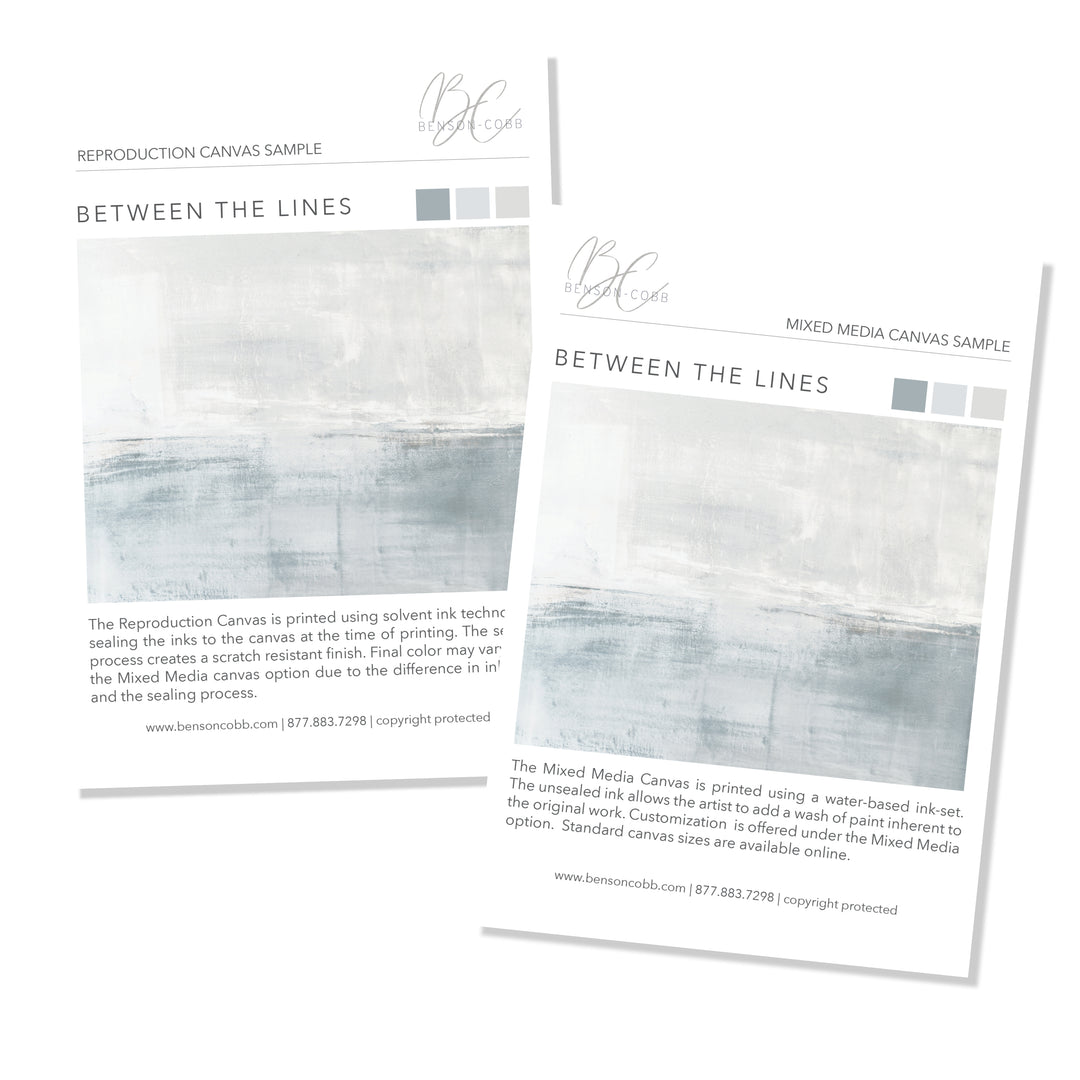 Between The Lines Canvas Samples