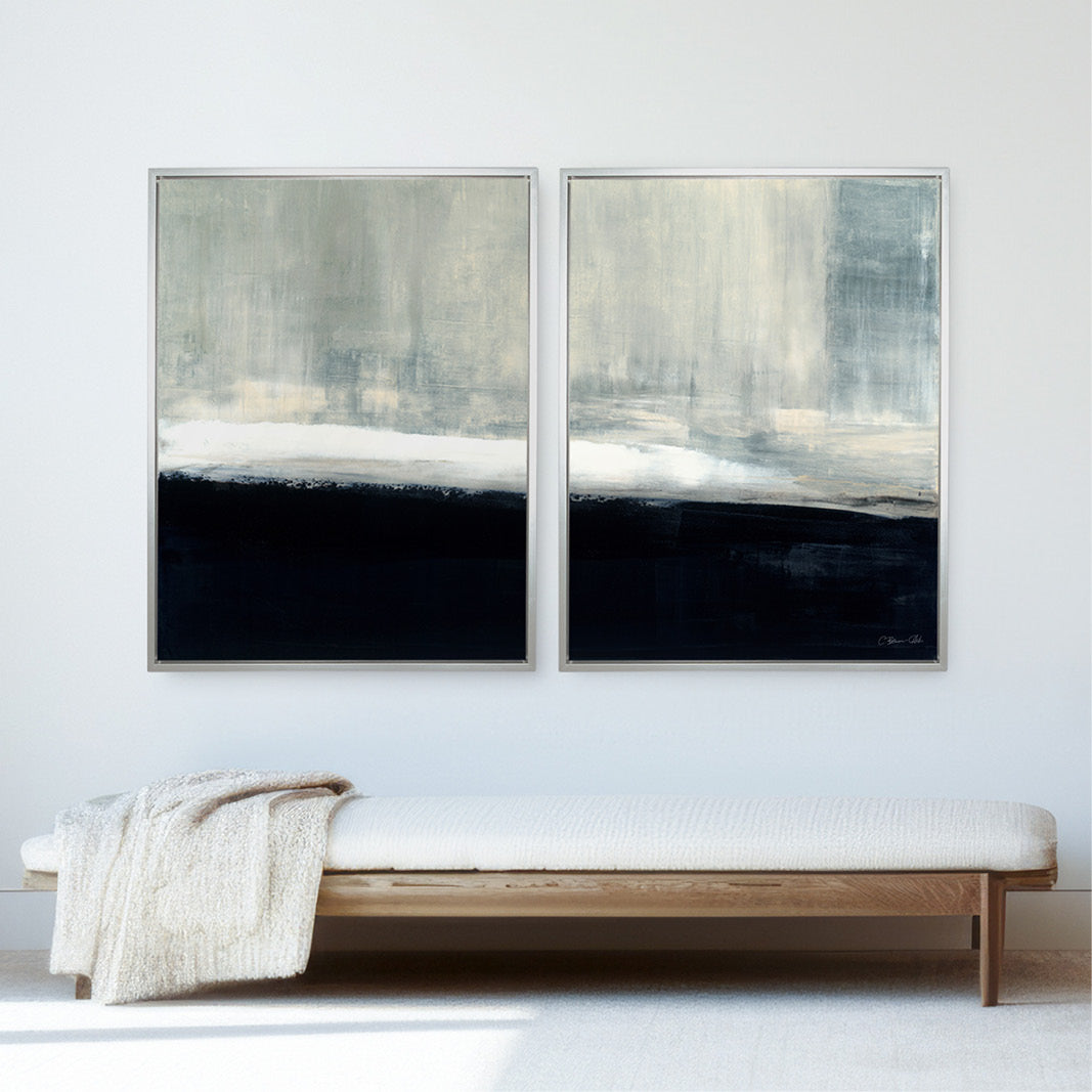 Driven Mixed Media Canvas Diptych 30"W x 40"H | Sterling Frame