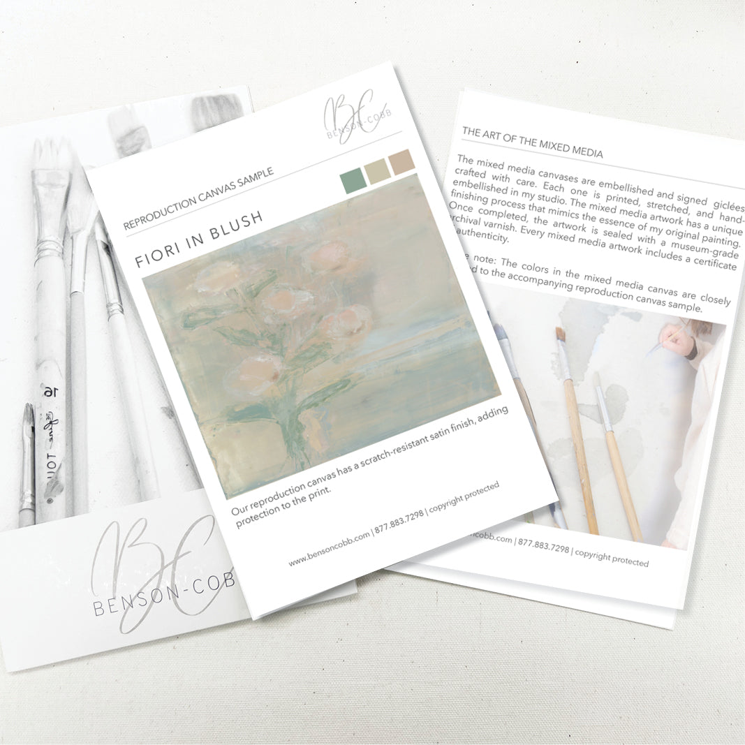 Fiori in Blush Canvas Sample