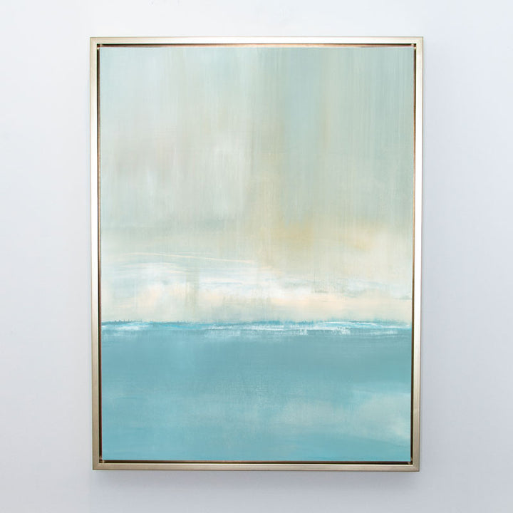 Misty Waters Canvas Champagne Gold Frame