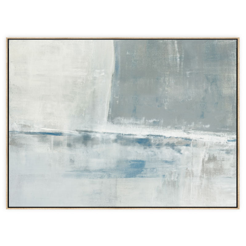 Shallow in Gray Canvas Natural Frame