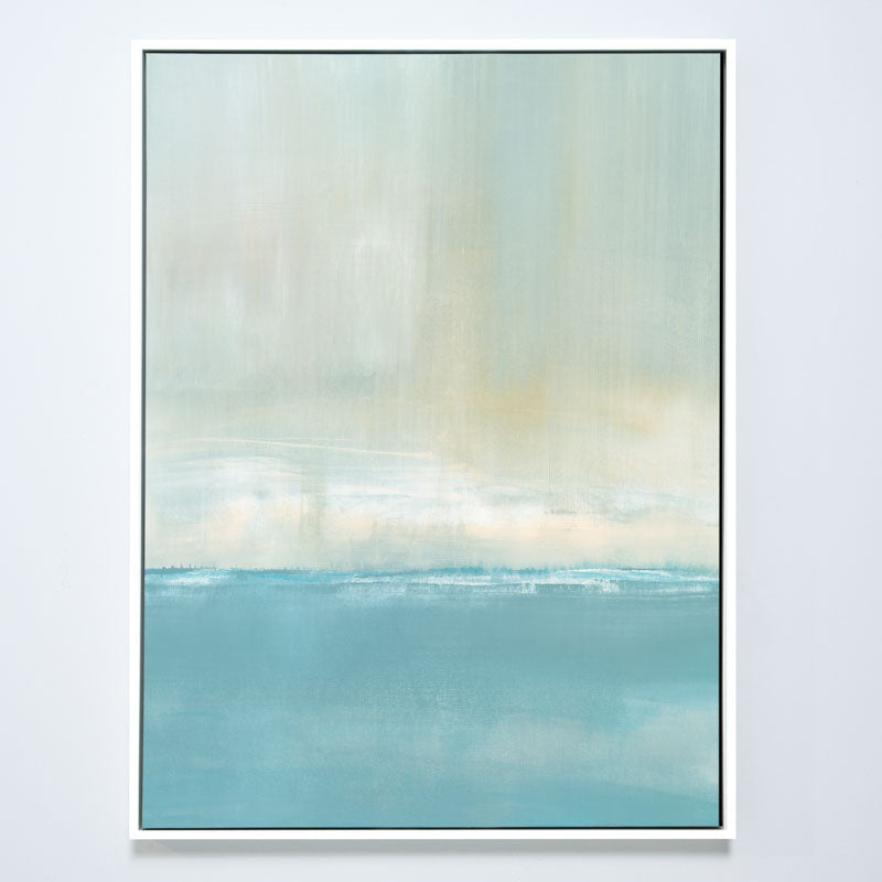 Misty Waters Canvas White Frame
