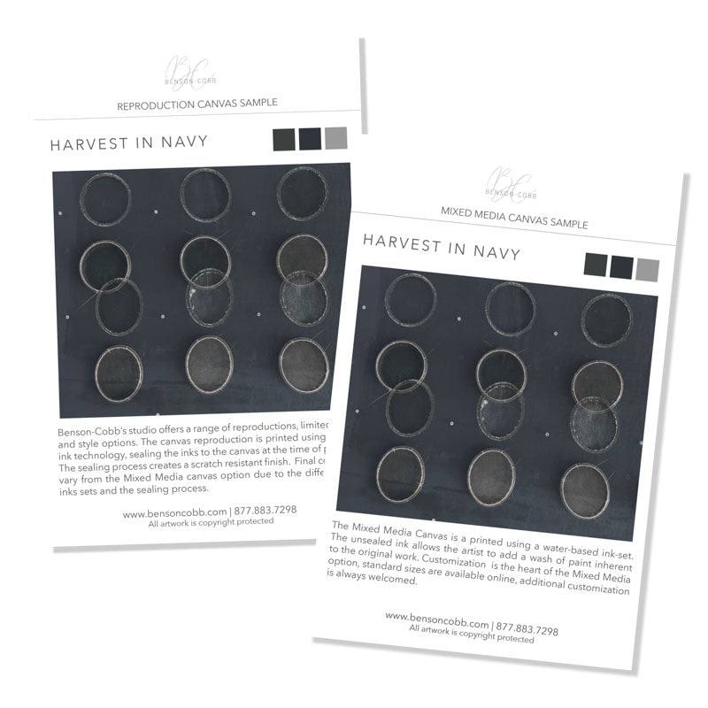 Harvest in Navy Canvas Samples