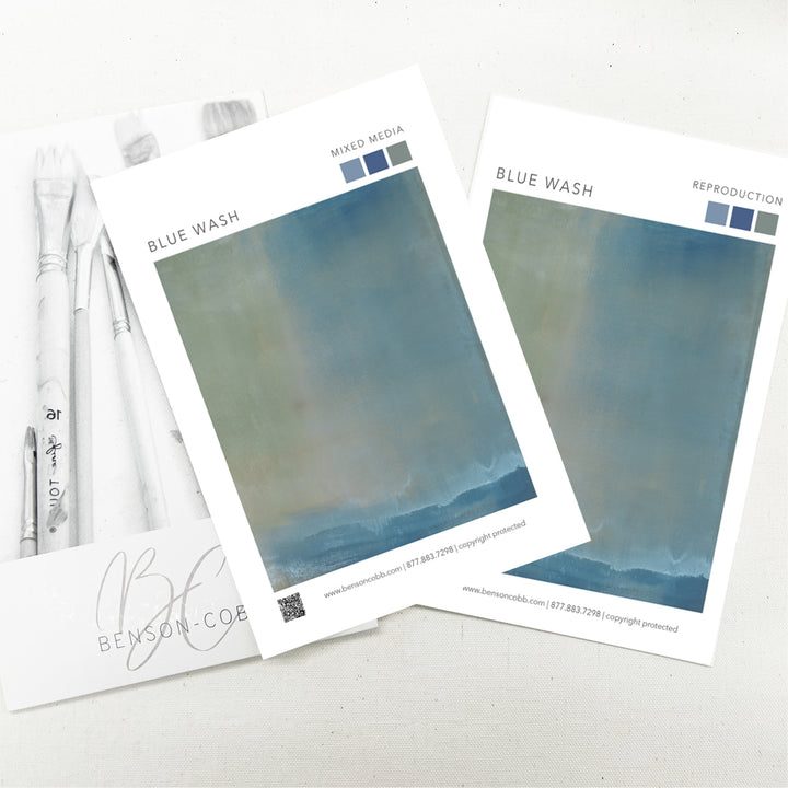 Blue Wash Canvas Sample