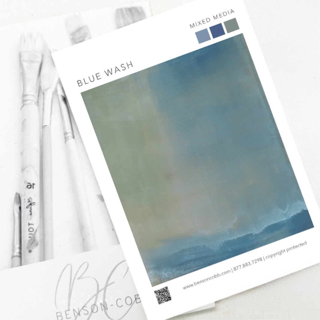 Blue Wash Canvas Sample