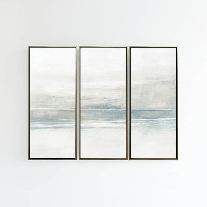 Landscape No.11  20"W x 45"H Triptych | Champagne Gold Frame