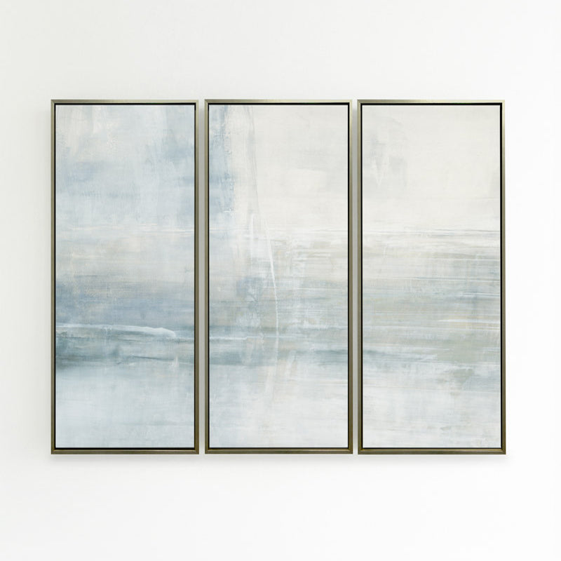 Intuition | 24"W x 60"H Reproduction Canvas Triptych (set of 3) | Champagne Gold