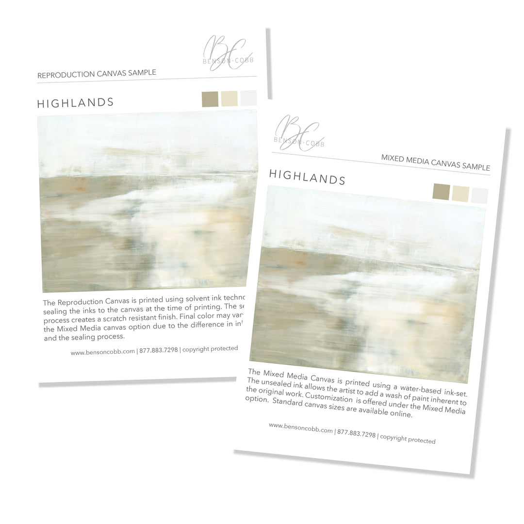 Highlands Canvas Samples
