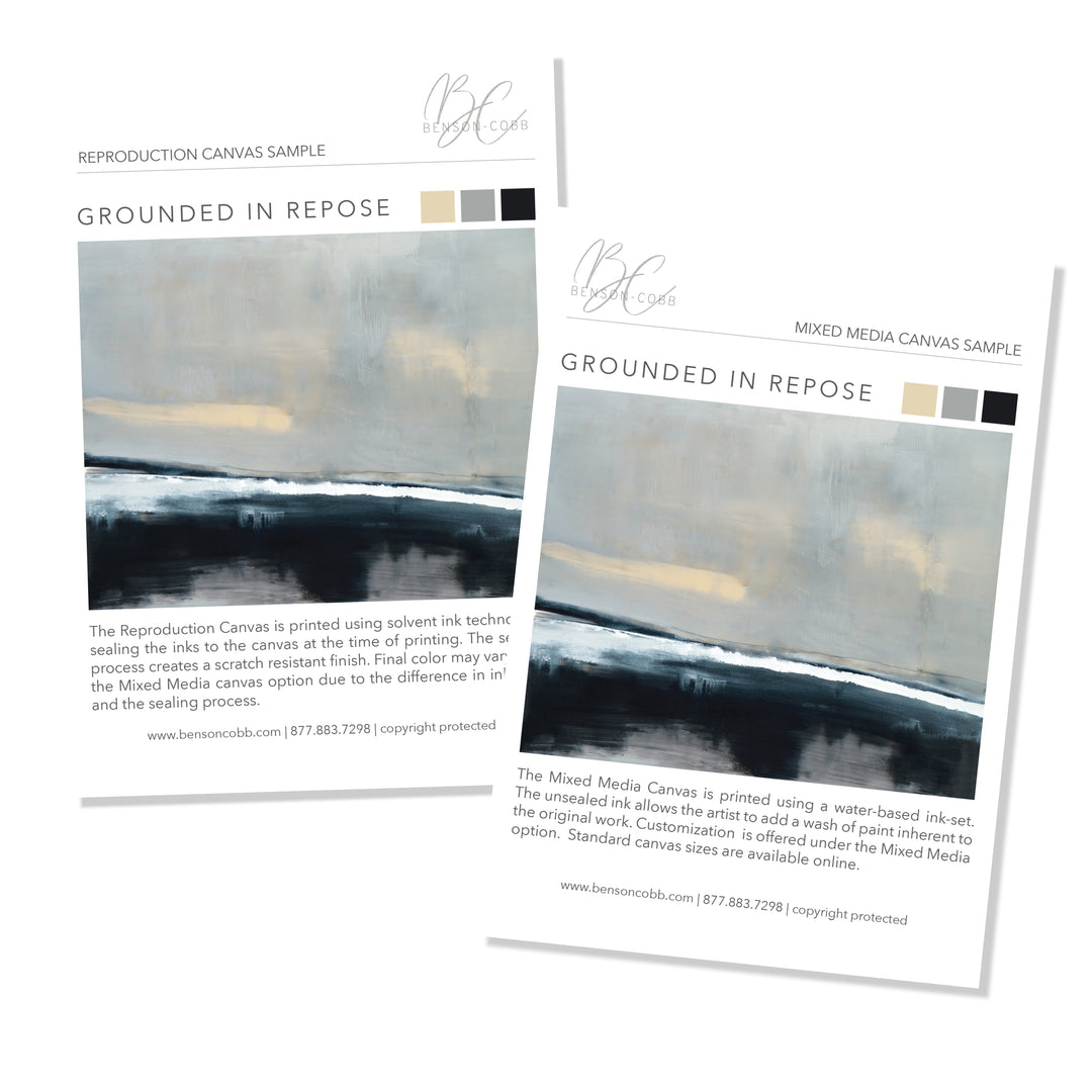 Grounded in Repose Canvas Samples