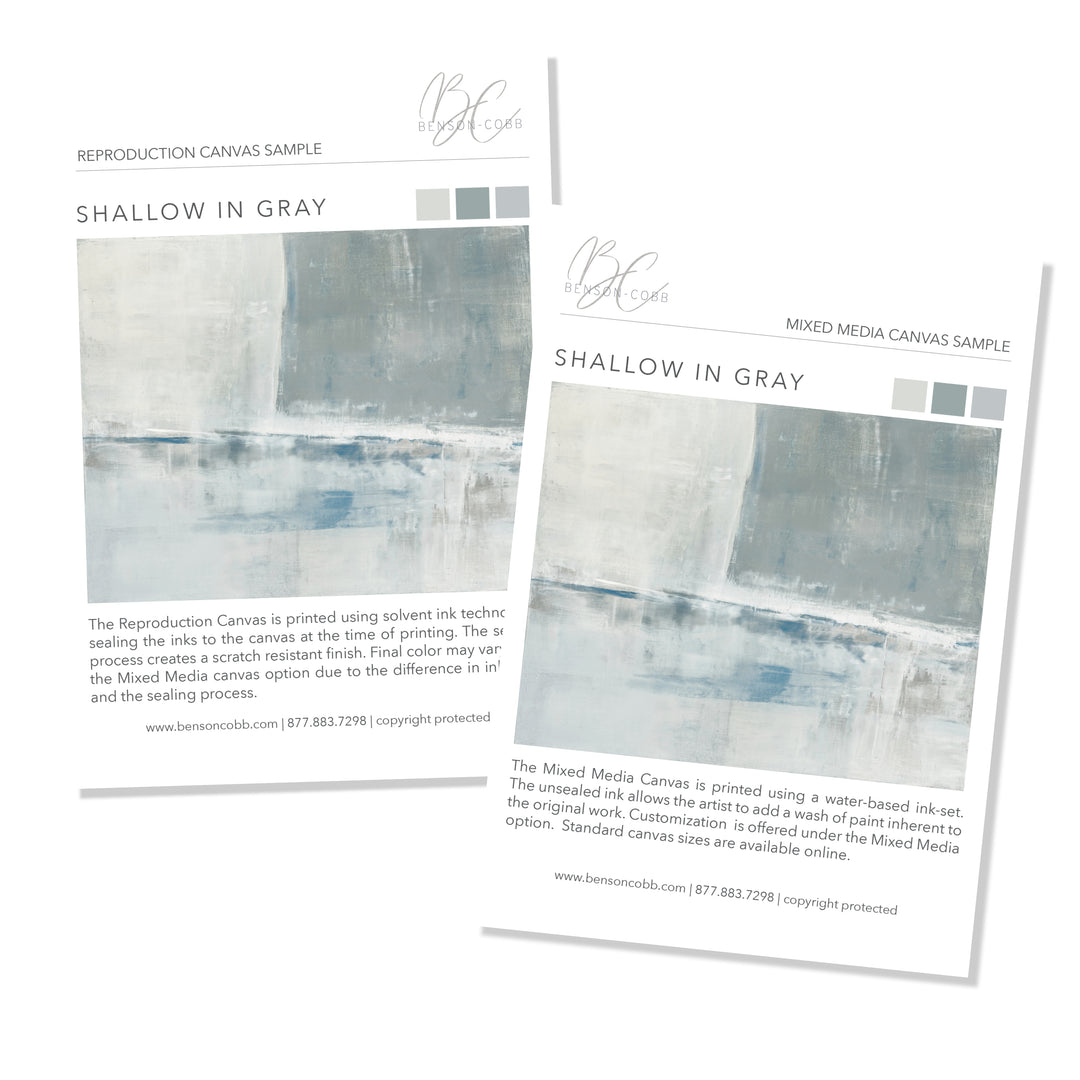 Shallow in Gray Canvas Samples