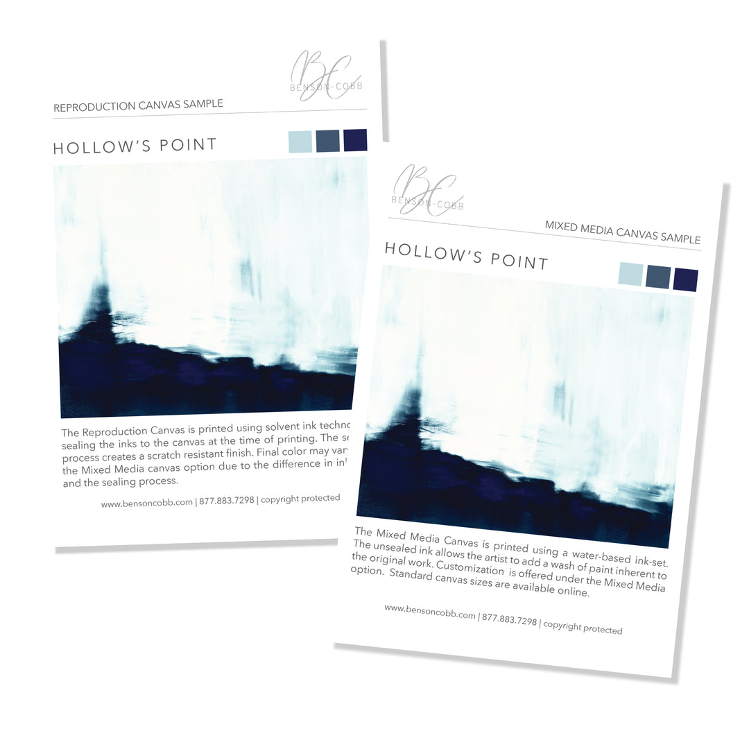 Hollow's Point Canvas Samples