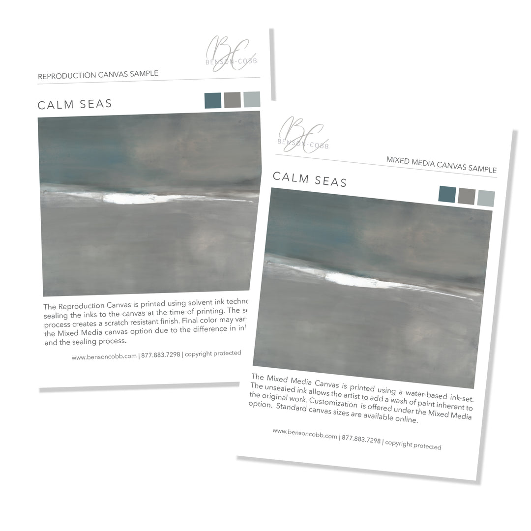 Calm Seas Canvas Samples