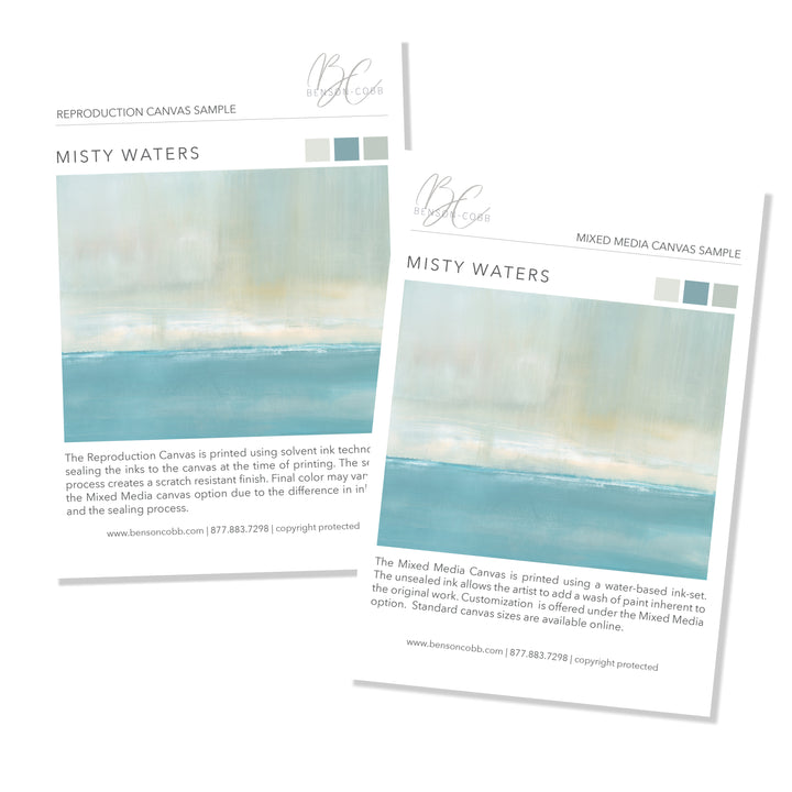 Misty Waters Canvas Samples