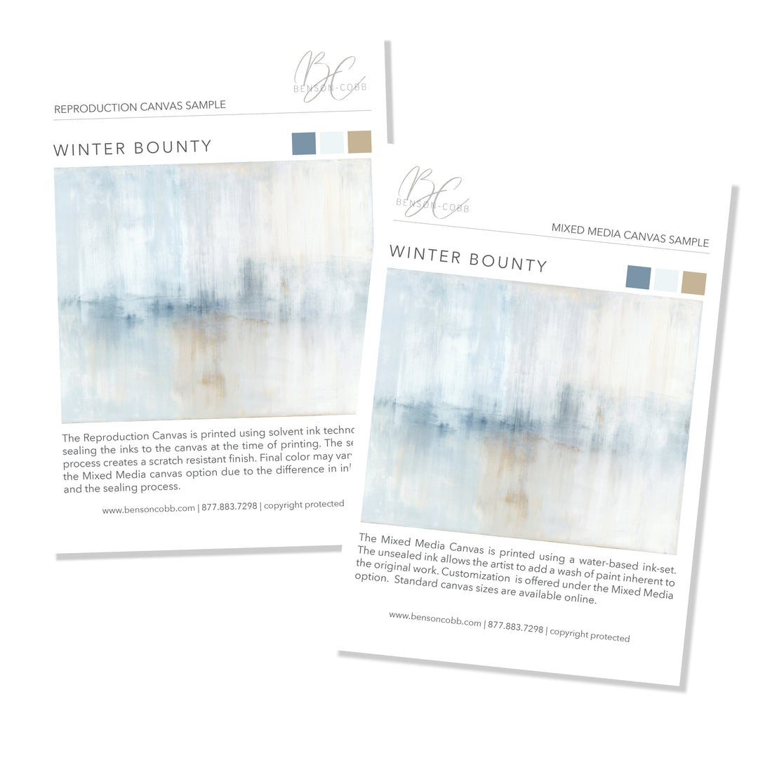 Winter Bounty Canvas Samples