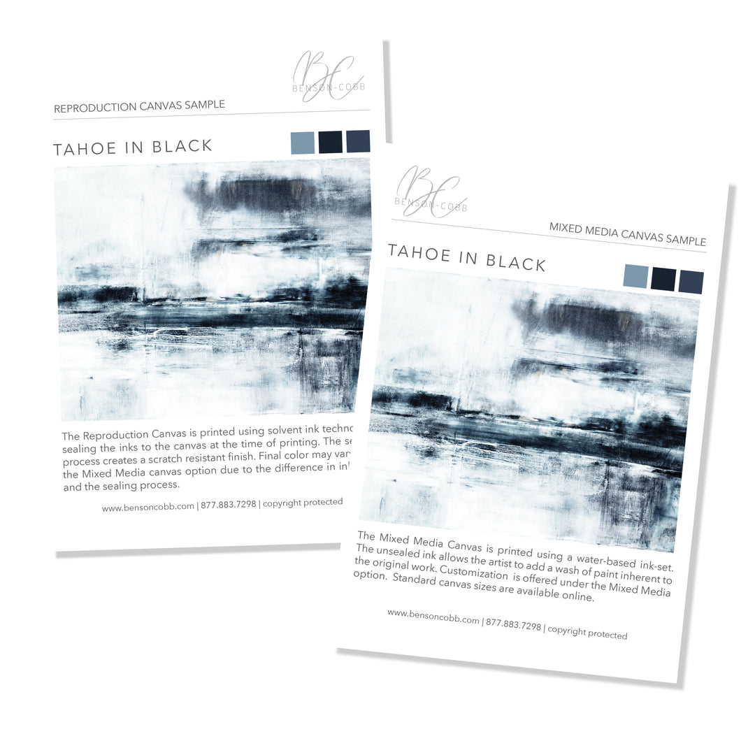 Tahoe in Black Canvas Samples