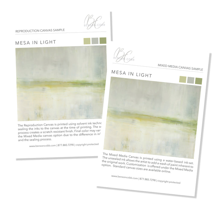 Mesa in Light Canvas Samples