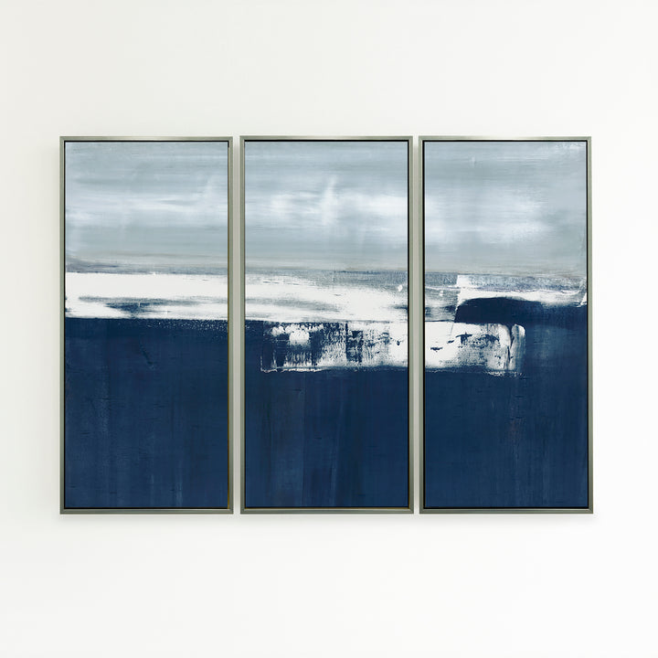 Coastal Landscape 20x45" Triptych | Sterling Frame