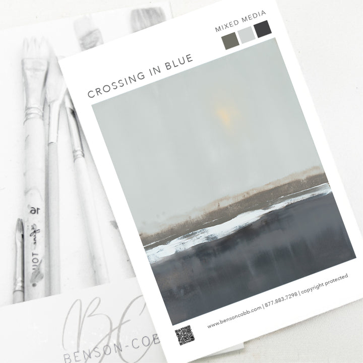 Crossing in Blue Canvas Sample