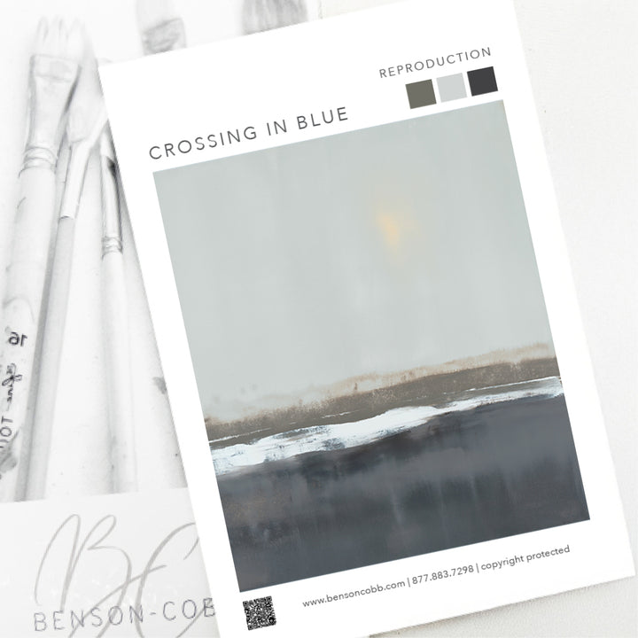 Crossing in Blue Canvas Sample