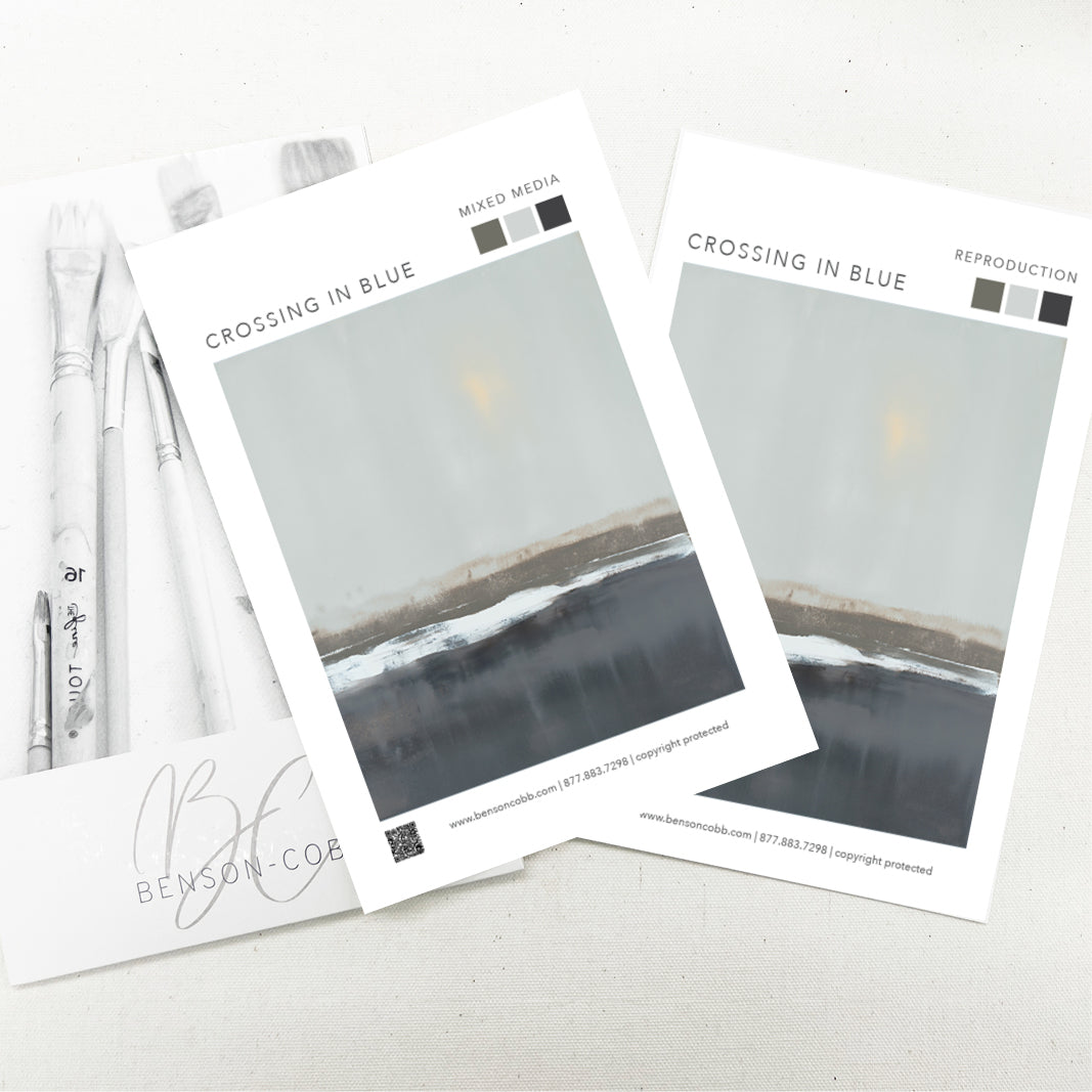 Crossing in Blue Canvas Sample