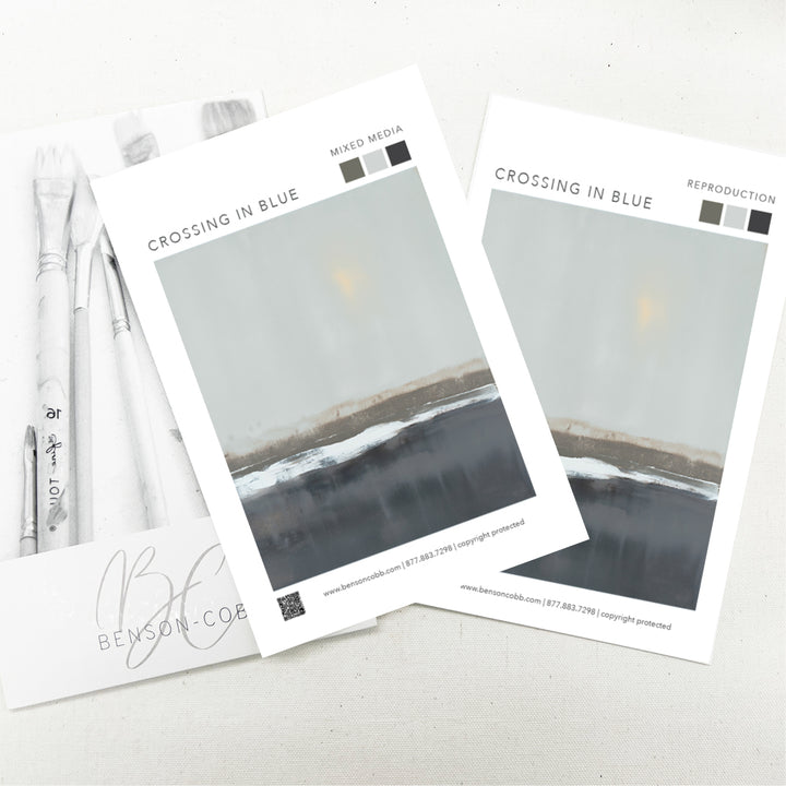 Crossing in Blue Canvas Sample