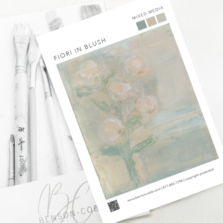 Fiori in Blush Canvas Sample