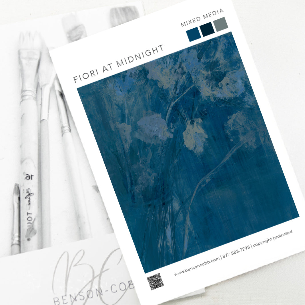 Fiori at Midnight Canvas Sample