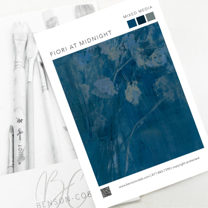Fiori at Midnight Canvas Sample