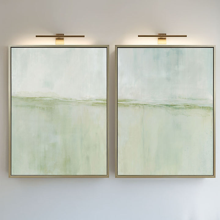 Landscape in Bloom 30x40" Diptych  | Champagne Gold  Frame