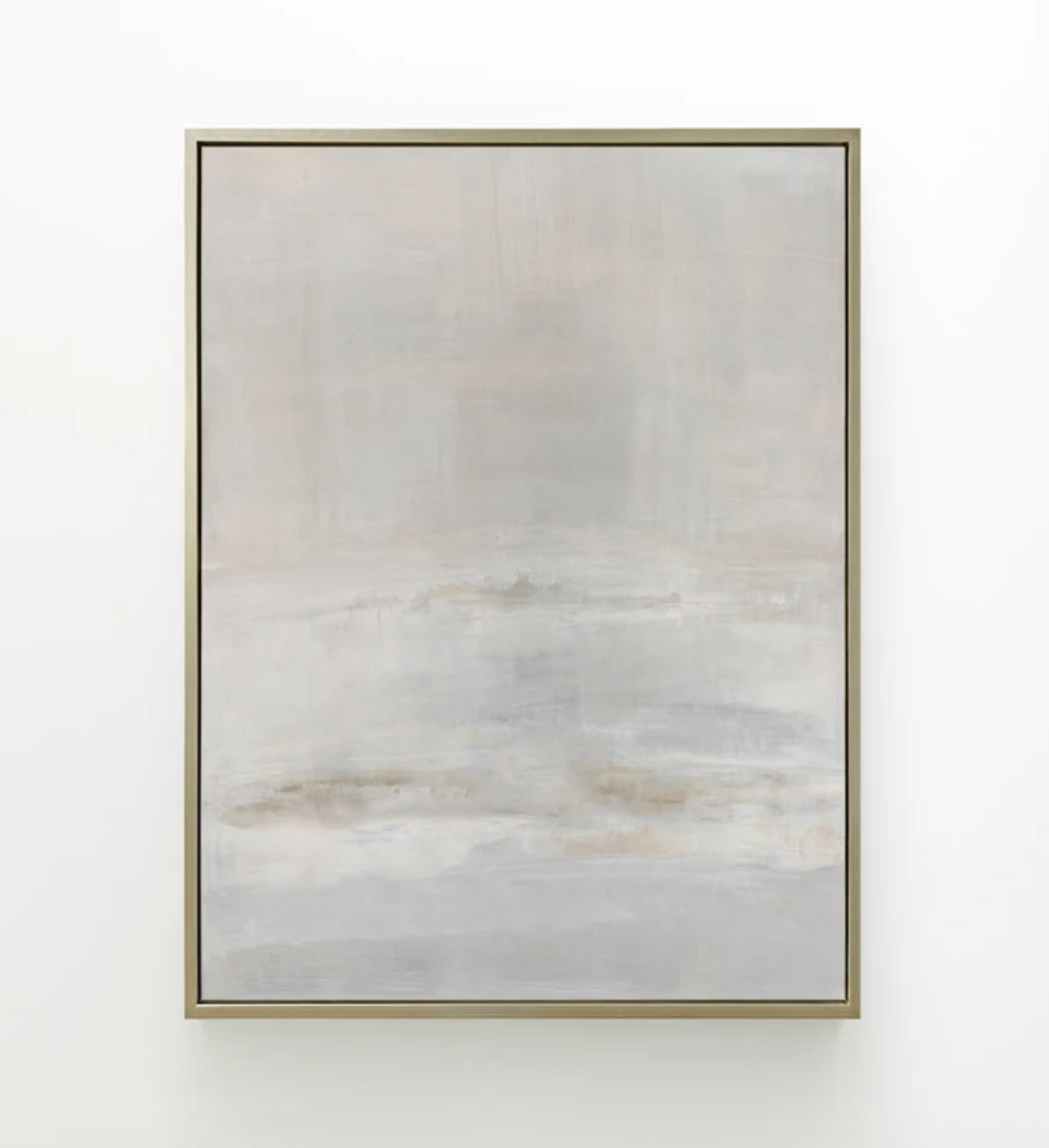 Delicate Forms No. 2 | 43.5”W x 58.5”H Mixed Media Canvas | Champagne Gold Float Frame