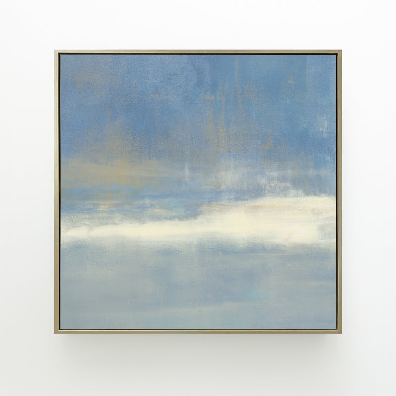 Abstract canvas champagne gold frame
