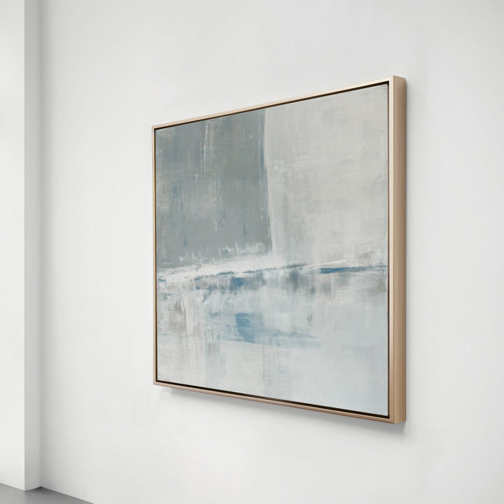 Shallow in Gray 34x34"  | Champagne Gold Frame