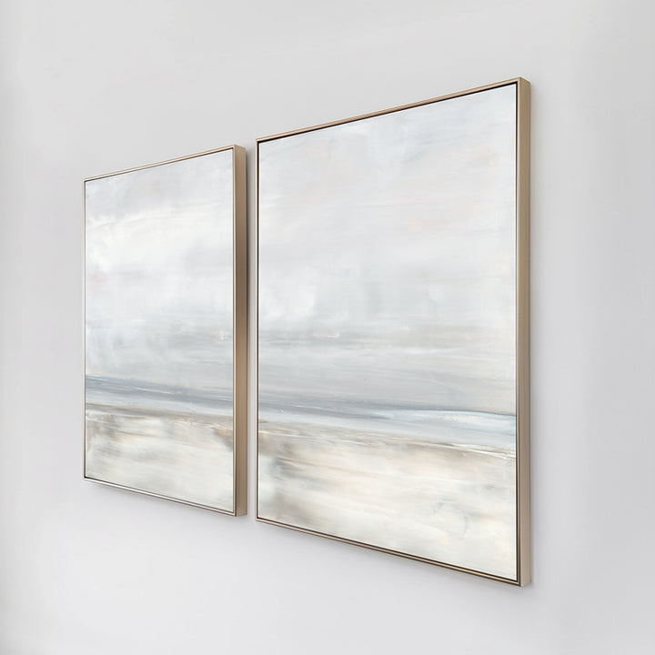 Simpatico 30x40" Diptych  | Champagne Gold  Frame