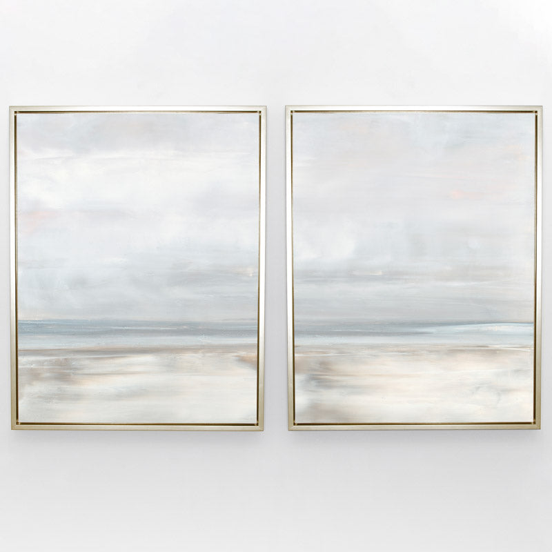 Simpatico 30x40" Diptych  | Champagne Gold  Frame