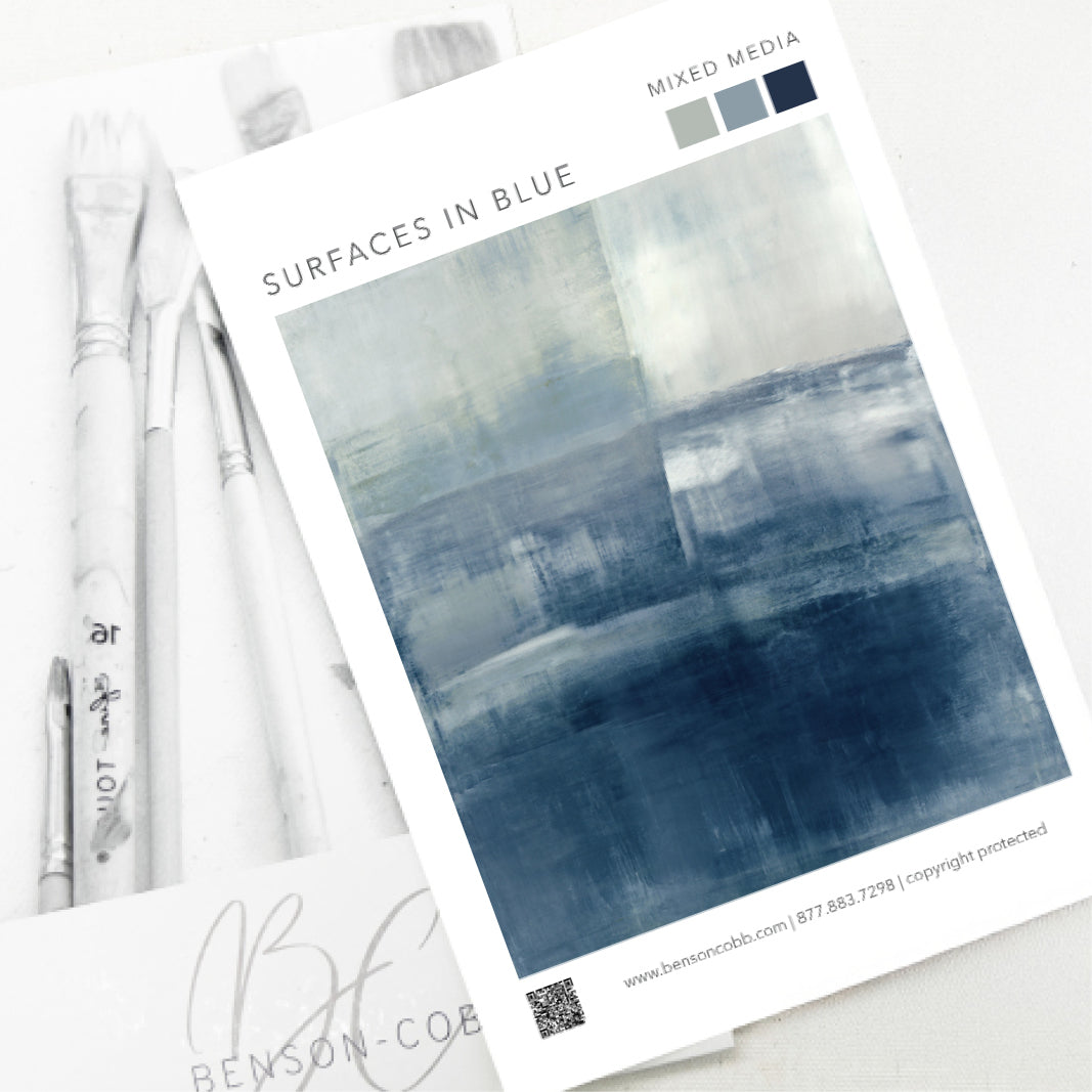 Surfaces in Blue Canvas Sample