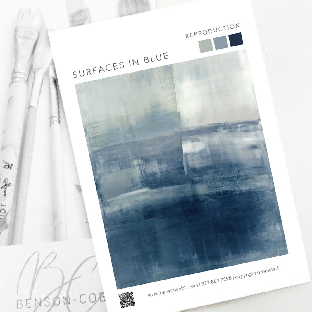 Surfaces in Blue Canvas Sample