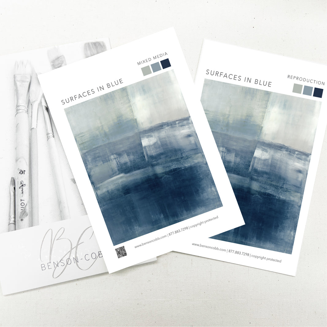 Surfaces in Blue Canvas Sample