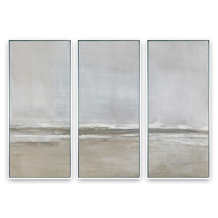 The Walk 20x45"  Triptych | White Frame