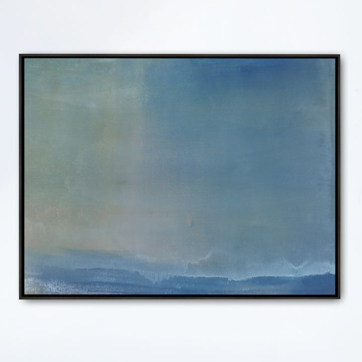 Blue Wash Canvas Ebony Frame