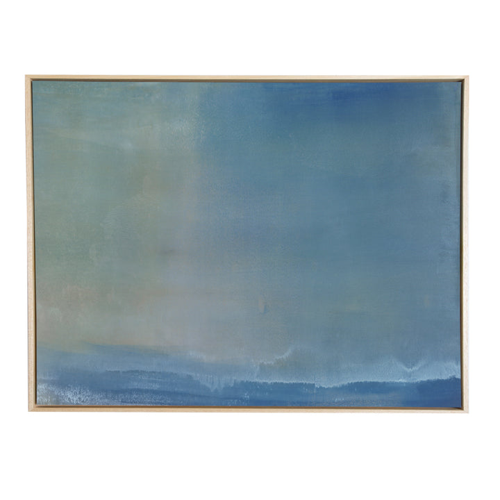 Blue Wash Canvas Natural Frame