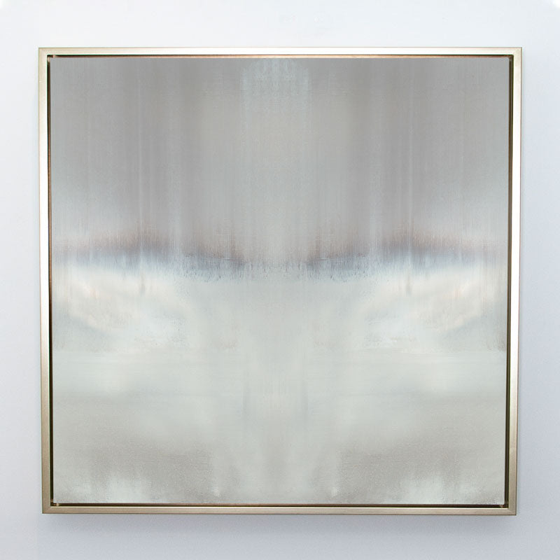 Haze Reflected Canvas Champagne Gold Frame