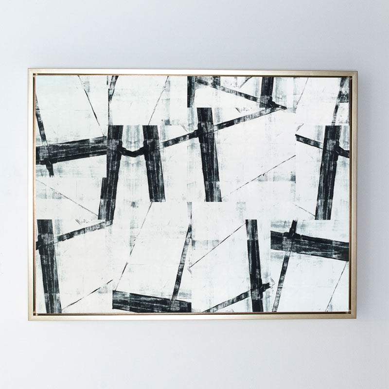In Pieces Canvas Champagne Gold Frame