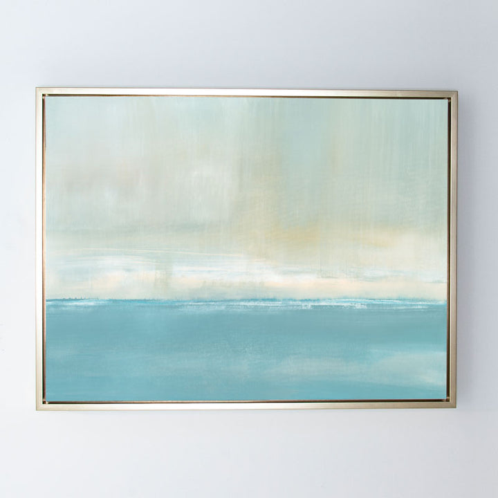 Misty Waters Canvas Champagne Gold Frame
