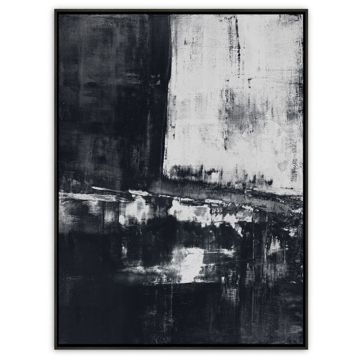 Shallow in Charcoal Canvas Ebony Frame