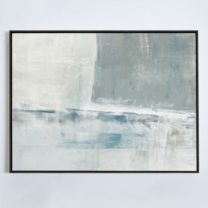 Shallow in Gray Canvas Ebony Frame