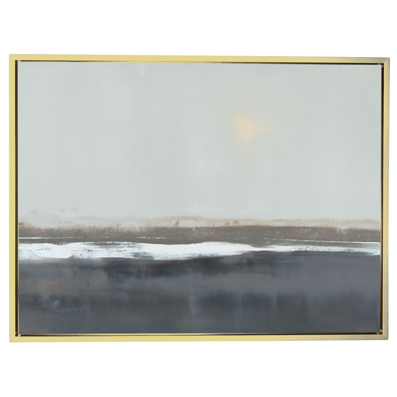 The Crossing in Blue Canvas Gilt Frame