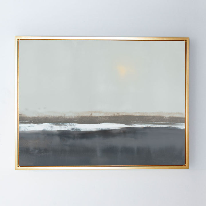 The Crossing in Blue Canvas Gilt Frame
