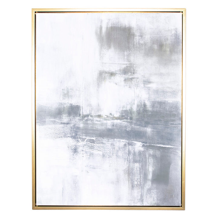 Tahoe in Gray Canvas Gilt Frame