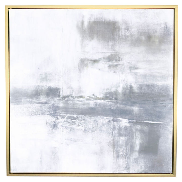 Tahoe in Gray Canvas Gilt Frame